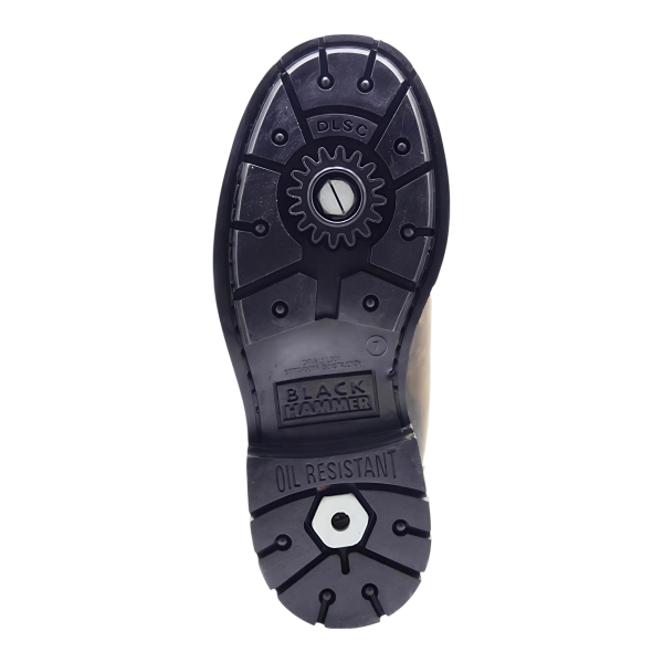 Black Hammer Double Zippered Moc Toe Safety Boots