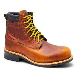 Police Oil Tanned Leather Work Boots with Suede Lining