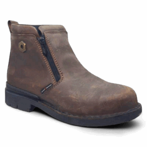 Side View of Black Hammer Safety Boots 38BHM004 Brown by Jenson Ken Shoes for Life