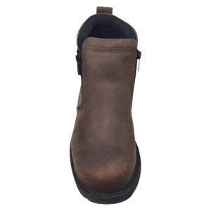 Front View of Black Hammer Safety Boots 38BHM004 Brown by Jenson Ken Shoes for Life