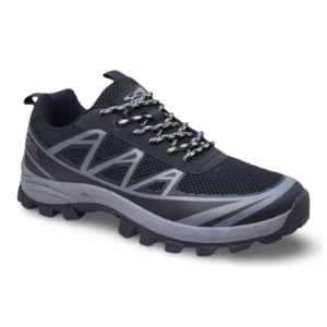 Side View of Axel Hiking Walking Shoes AXL023 Black by Jenson Ken Shoes for Life