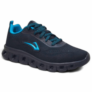 Side View of Connec Walking Shoes CNC133 Black Blue by Jenson Ken Shoes for Life
