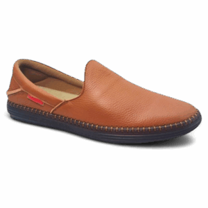 Side View of La Polo Leather Slip-On Loafers LPL09 Brown by Jenson Ken Shoes for Life