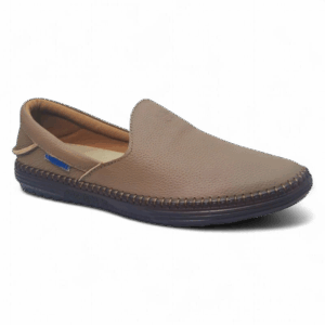 Side View of La Polo Leather Slip-On Loafers LPL10 Khaki by Jenson Ken Shoes for Life