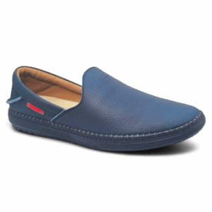 Side View of La Polo Leather Slip-On Loafers LPL11 Navy by Jenson Ken Shoes for Life