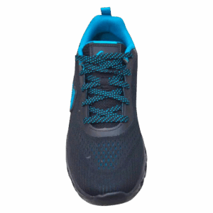 Front View of Connec Walking Shoes CNC133 Black Blue by Jenson Ken Shoes for Life