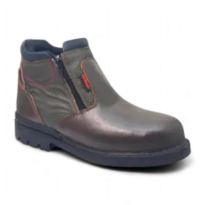 Side View of Big Truck Safety Boots BTK23 Brown by Jenson Ken Shoes for Life