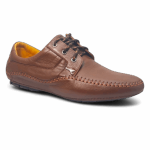 Side View of Kangaroo Casual Leather Shoes KGR214 Brown by Jenson Ken Shoes for Life
