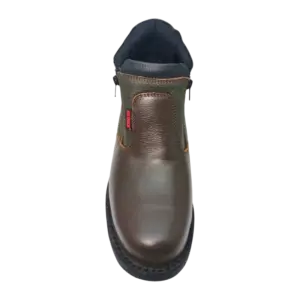 Front View of Big Truck Safety Boots BTK23 Brown by Jenson Ken Shoes for Life