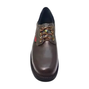 Front View of Big Truck Safety Boots BTK25 Brown by Jenson Ken Shoes for Life