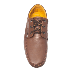 Front View of Kangaroo Casual Leather Shoes KGR214 Brown by Jenson Ken Shoes for Life