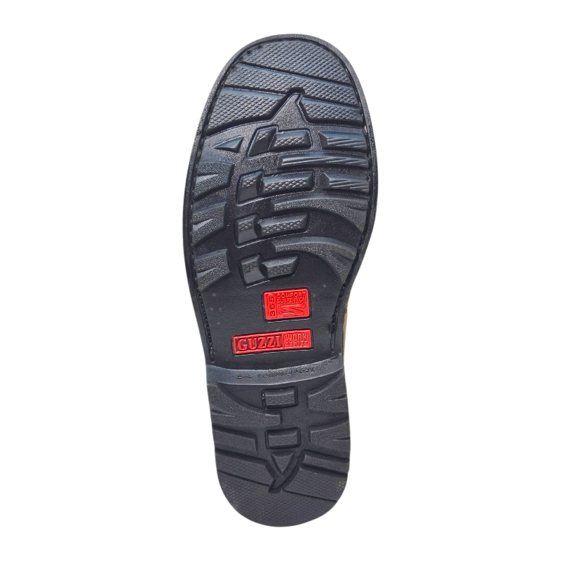 Guzzi GUZ30 Khaki Back View of Guzzi Safety Boots GUZ30 Khaki by Jenson Ken Shoes for Life