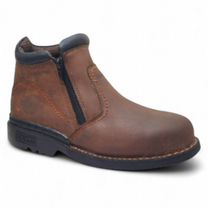 Side View of Guzzi Safety Boots GUZ32 Brown by Jenson Ken Shoes for Life