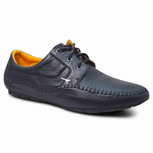Side View of Kangaroo Casual Leather Shoes KGR212 Black by Jenson Ken Shoes for Life