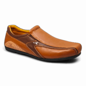 Side View of Kangaroo Casual Leather Shoes KGR215 Tan by Jenson Ken Shoes for Life