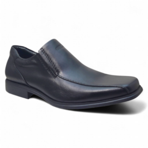 Side View of Pipers Business Casual leather Shoes PPS10 Black by Jenson Ken Shoes for Life