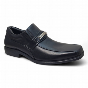 Side View of Pipers Business Casual leather Shoes PPS11 Black by Jenson Ken Shoes for Life