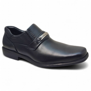 Side View of Pipers Business Casual leather Shoes PPS22 Black by Jenson Ken Shoes for Life