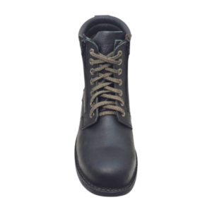 Front View of Guzzi Safety Boots GUZ29 Black by Jenson Ken Shoes for Life