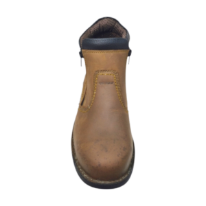 Front View of Guzzi Safety Boots GUZ30 Khaki by Jenson Ken Shoes for Life