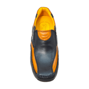 Front View of Kangaroo Casual Leather Shoes KGR196 Black/Tan by Jenson Ken Shoes for Life