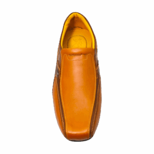 Front View of Kangaroo Casual Leather Shoes KGR215 Tan by Jenson Ken Shoes for Life