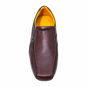 Front View of Kangaroo Casual Leather Shoes KGR216 Maroon by Jenson Ken Shoes for Life