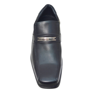 Front View of Pipers Business Casual leather Shoes PPS11 Black by Jenson Ken Shoes for Life