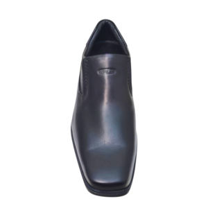 Front View of Pipers Business Casual leather Shoes PPS19 Black by Jenson Ken Shoes for Life