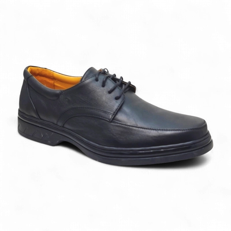 Express Polo 1EPL096 Black Side view Express Polo Business Casual Leather Shoes 1EPL096 Black by Jenson Ken Shoes for Life