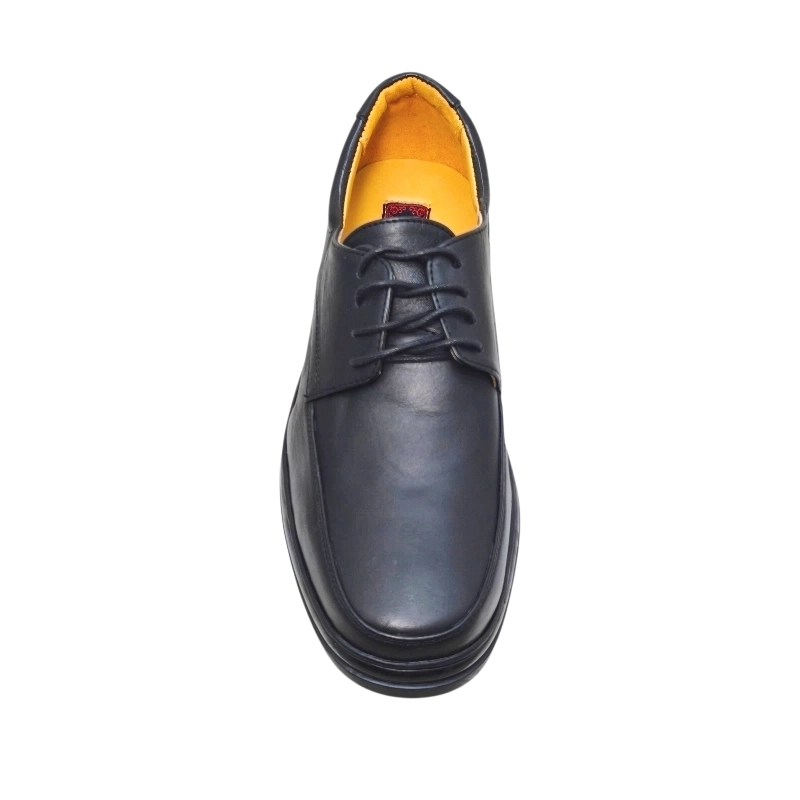 Express Polo 1EPL096 Black Front view Express Polo Business Casual Leather Shoes 1EPL096 Black by Jenson Ken Shoes for Life