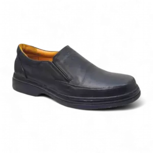 Side view Express Polo Business Casual Leather Shoes 1EPL099 Black by Jenson Ken Shoes for Life