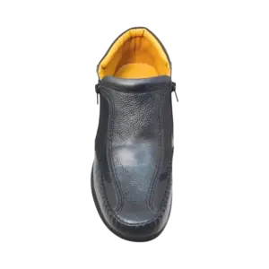 Front view Eagle Hunter Casual Leather Shoes HTR177 Black by Jenson Ken Shoes for Life