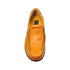 Front view Eagle Hunter Casual Leather Shoes HTR180 Black by Jenson Ken Shoes for Life