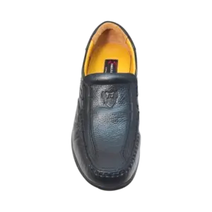 Front view Eagle Hunter Casual Leather Shoes HTR180 Black by Jenson Ken Shoes for Life