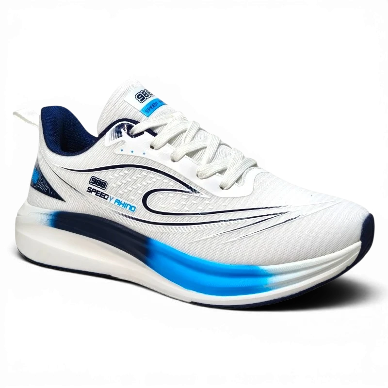 Speedy Rhino SDR16 Navy White Side View Speedy Rhino Walking Shoes SDR16 Navy/White by Jenson Ken Shoes for Life
