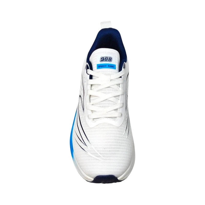 Speedy Rino SDR16 Navy/White Front View Speedy Rhino Walking Shoes SDR16 Navy/White by Jenson Ken Shoes for Life
